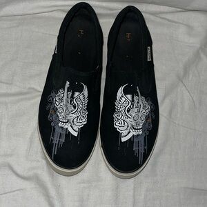 Hurley graphic Mens slip on sneakers size 10 1/2